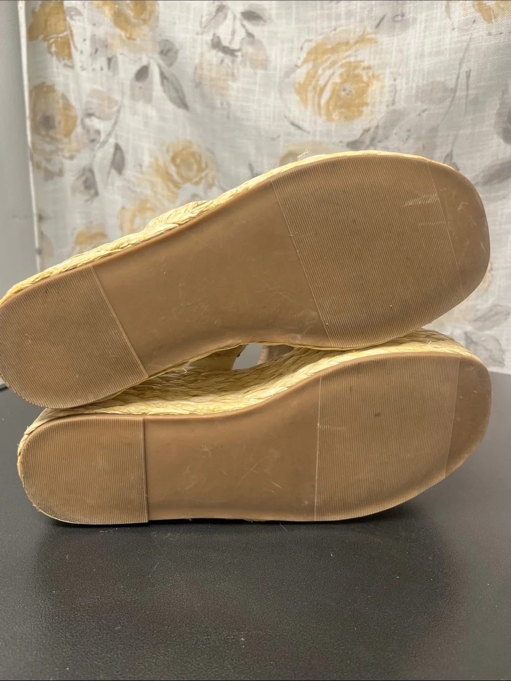 Steve Madden Manifest Natural Braided Platform Slide Sandals